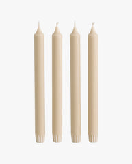 CANDLE, tall, set w/4 - beige