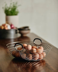 JAIPUR basket w. handles - chrome finish
