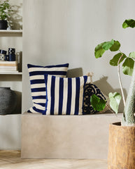 ALHENA cushion cover, 48x48 - ivory/blue
