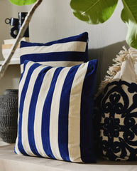 ALHENA cushion cover, 48x48 - ivory/blue