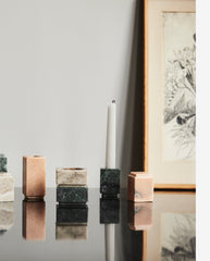 HAIDA candle holder, L - rose marble