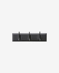 EDGY coat rack, 3 hooks - black w. black finish