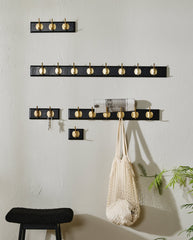 EDGY coat rack, 3 hooks - black