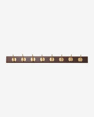 EDGY coat rack, 8 hooks - dark brown