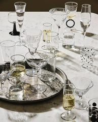 APIUM wine glass - clear/black