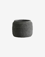 AOBA pot, L, cement - grey
