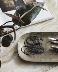 DANNA square tray - antique brass