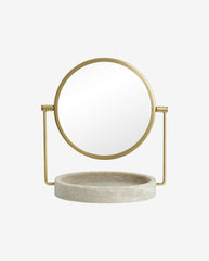 HAJA table mirror - golden finish