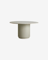 ERIE round dining table - Ivory nature marble tabletop