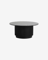 ERIE round coffee table, ø90 cm - black marble top