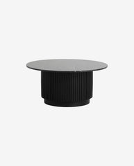 ERIE round coffee table, ø90 cm - black marble top