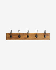 CARONI coat rack, 5 hooks, reclaimed wood - nature