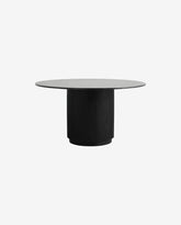 ERIE round dining table - black marble top