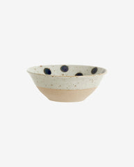 GRAINY dot bowl - sand/dark blue