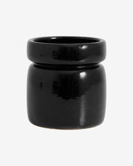 ISA pot, S, shiny black glaze