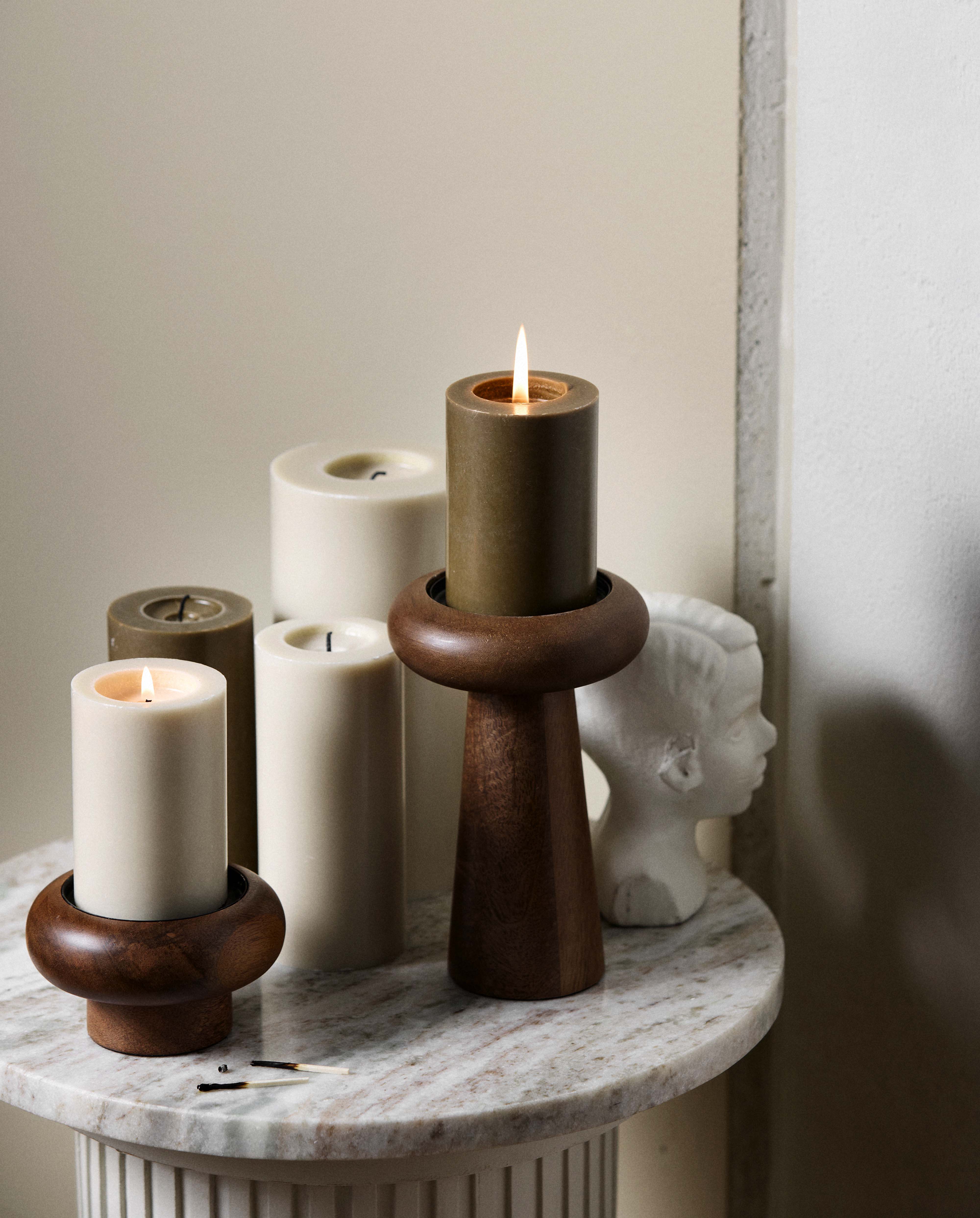 CANDLE, 6,8x10cm - beige