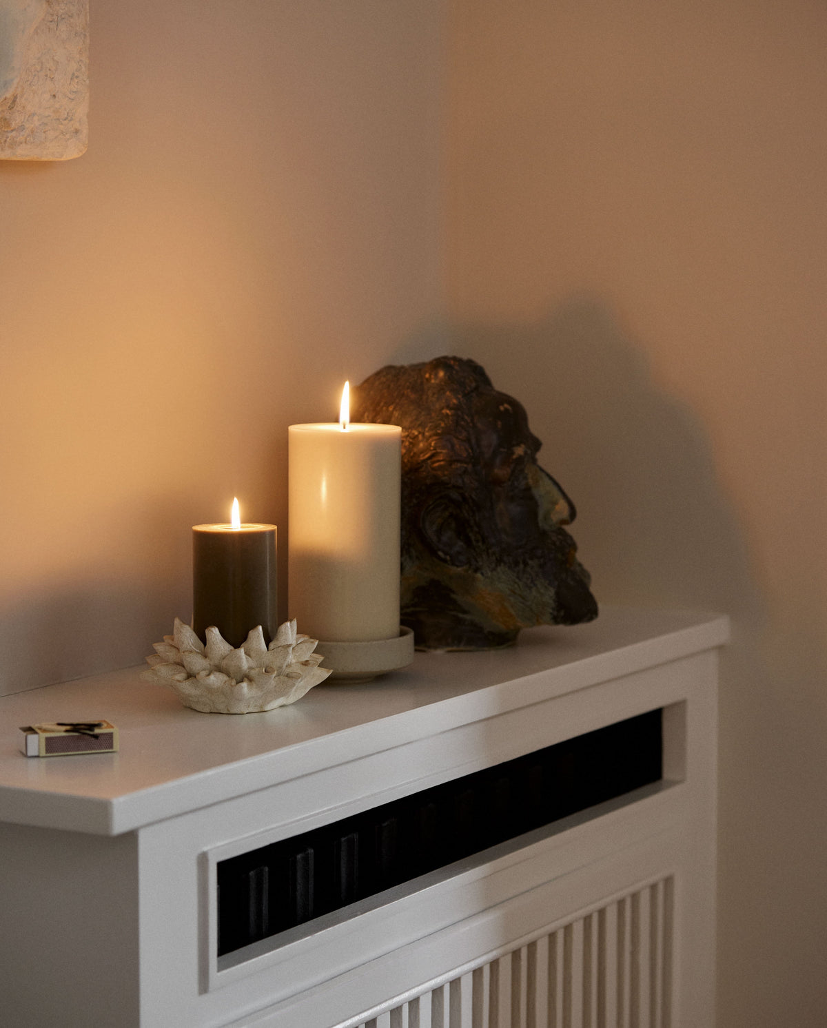CANDLE, 6,8x15cm - green