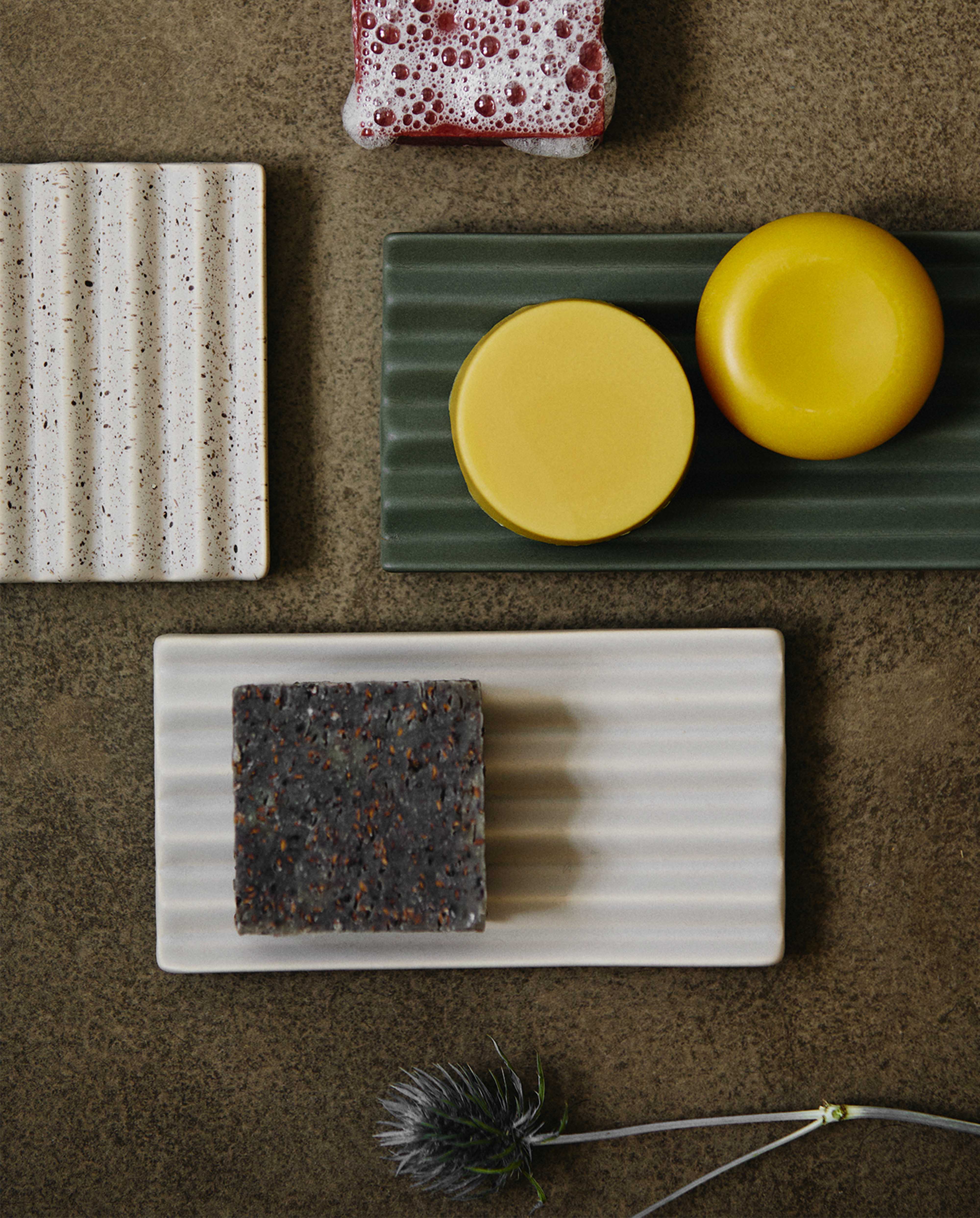 Ceramic soap tray large | TERRAZZO 8 x 15 cm