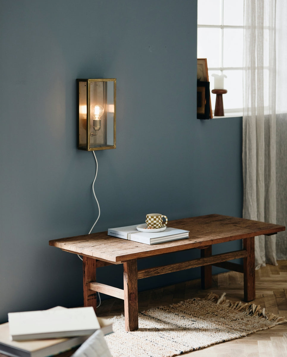 EOS wall lamp, outdoor - brass