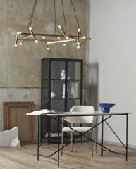 Chandelier f/20 lights - brass