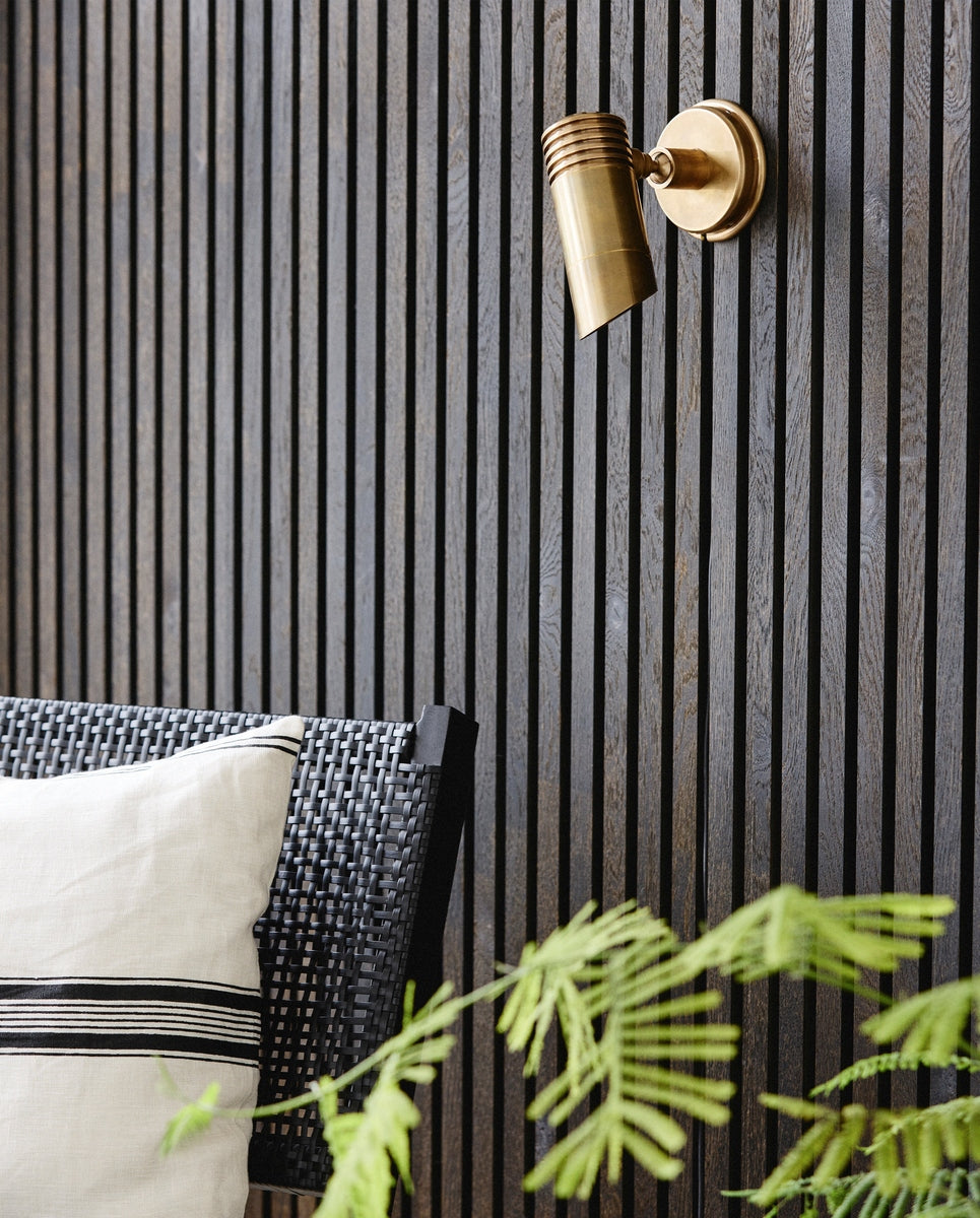 BRAGI wall lamp, outdoor - brass