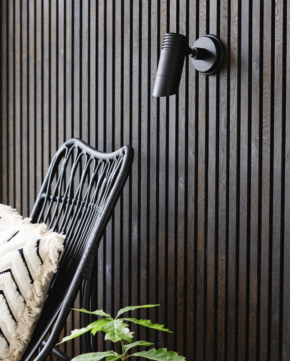 BRAGI wall lamp, outdoor - black