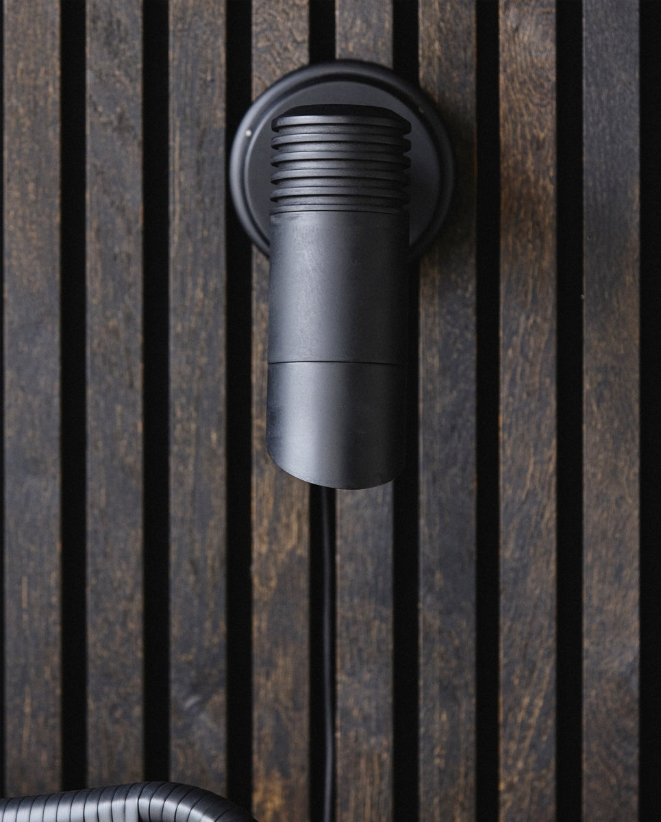 BRAGI wall lamp, outdoor - black