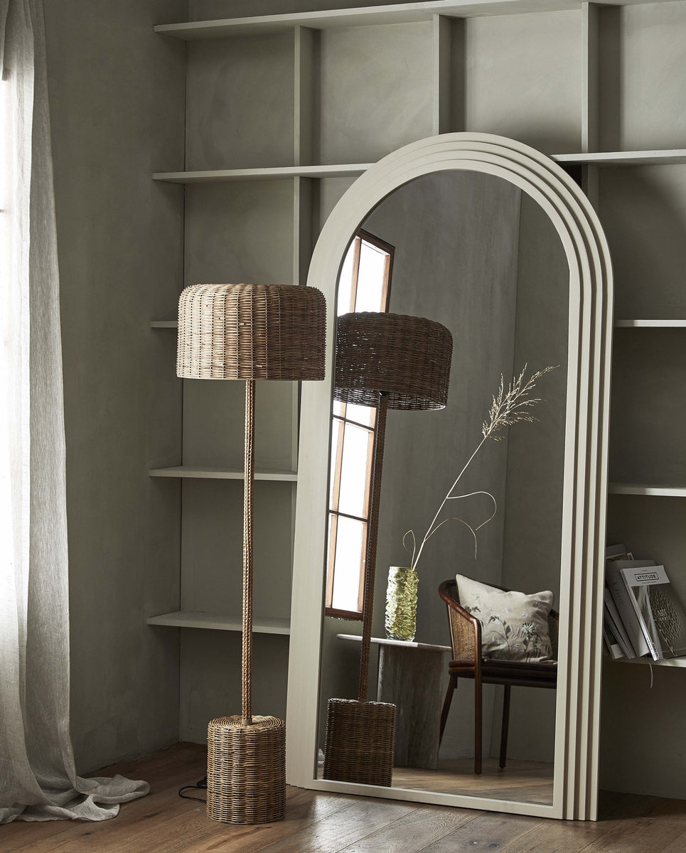 CANE rattan, floor lamp - natural