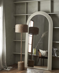CANE rattan, floor lamp - natural