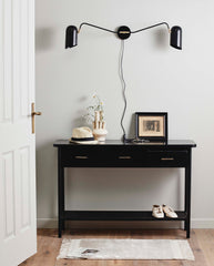 ERIS wall lamp, 2 arms - black