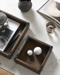 BOLDO tray, M, recalimed wood - nature