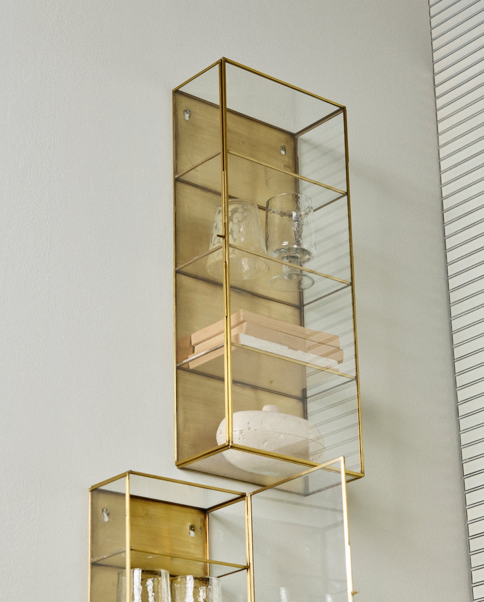 ADA wall cabinet, L, 3 shelves - golden finish