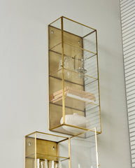 ADA wall cabinet, L, 3 shelves - golden finish