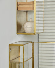 ADA wall cabinet, L, 3 shelves - golden finish