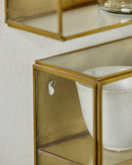 ADA wall cabinet, M, 4 shelves - golden finish