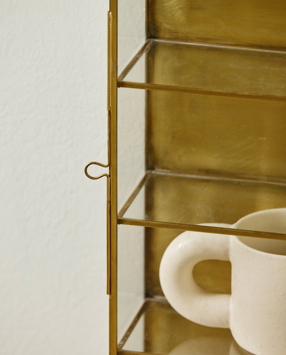 ADA wall cabinet, S, 3 shelves - golden finish