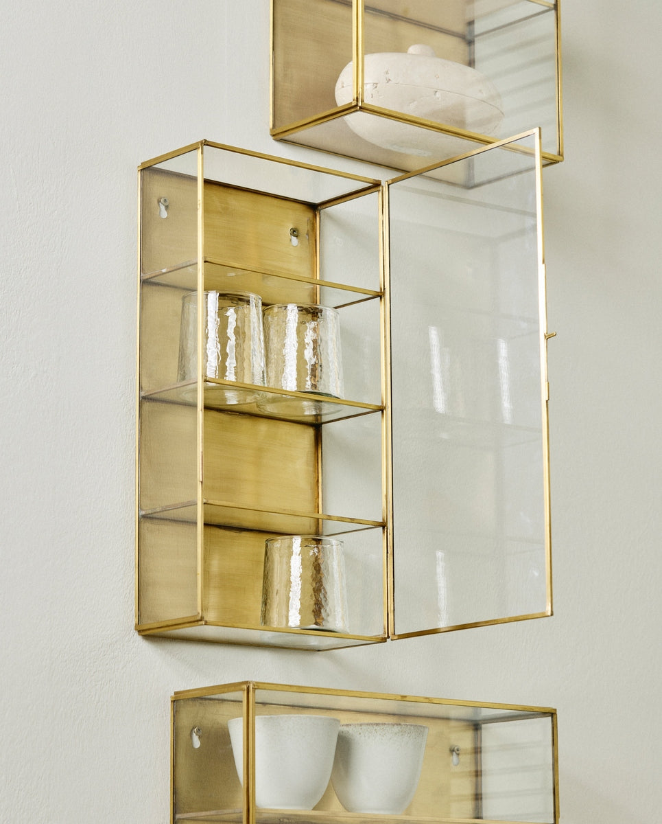 ADA wall cabinet, S, 3 shelves - golden finish