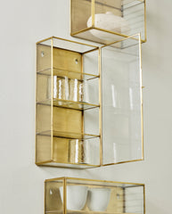 ADA wall cabinet, S, 3 shelves - golden finish