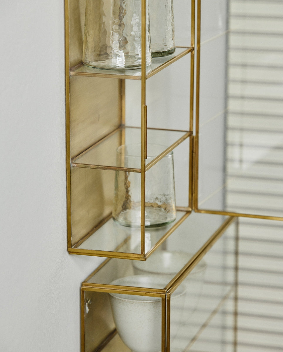 ADA wall cabinet, S, 3 shelves - golden finish