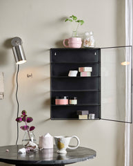 ADA wall cabinet, M, 4 shelves - black