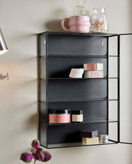 ADA wall cabinet, M, 4 shelves - black