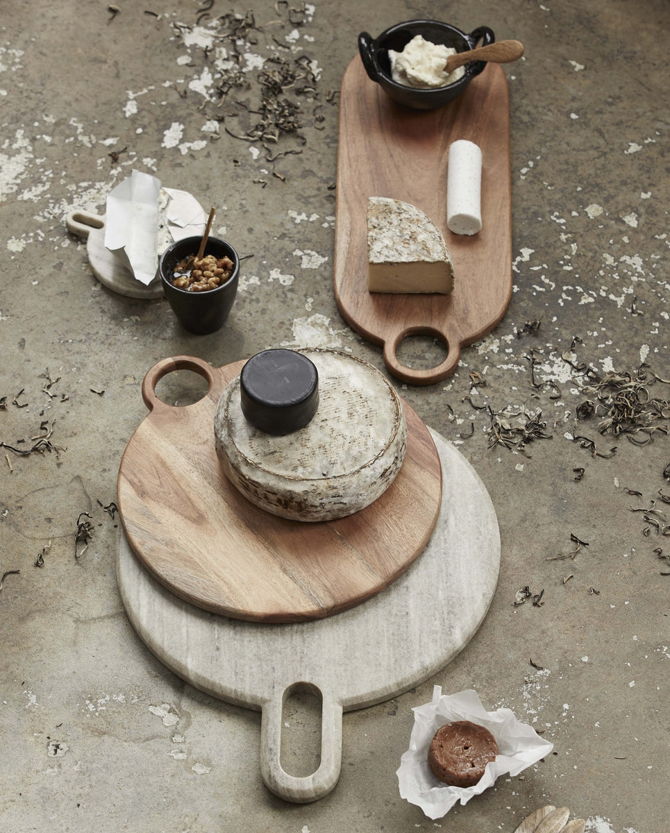HERBAL serving plate, round - nature