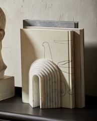 FERRO bookends - white marble