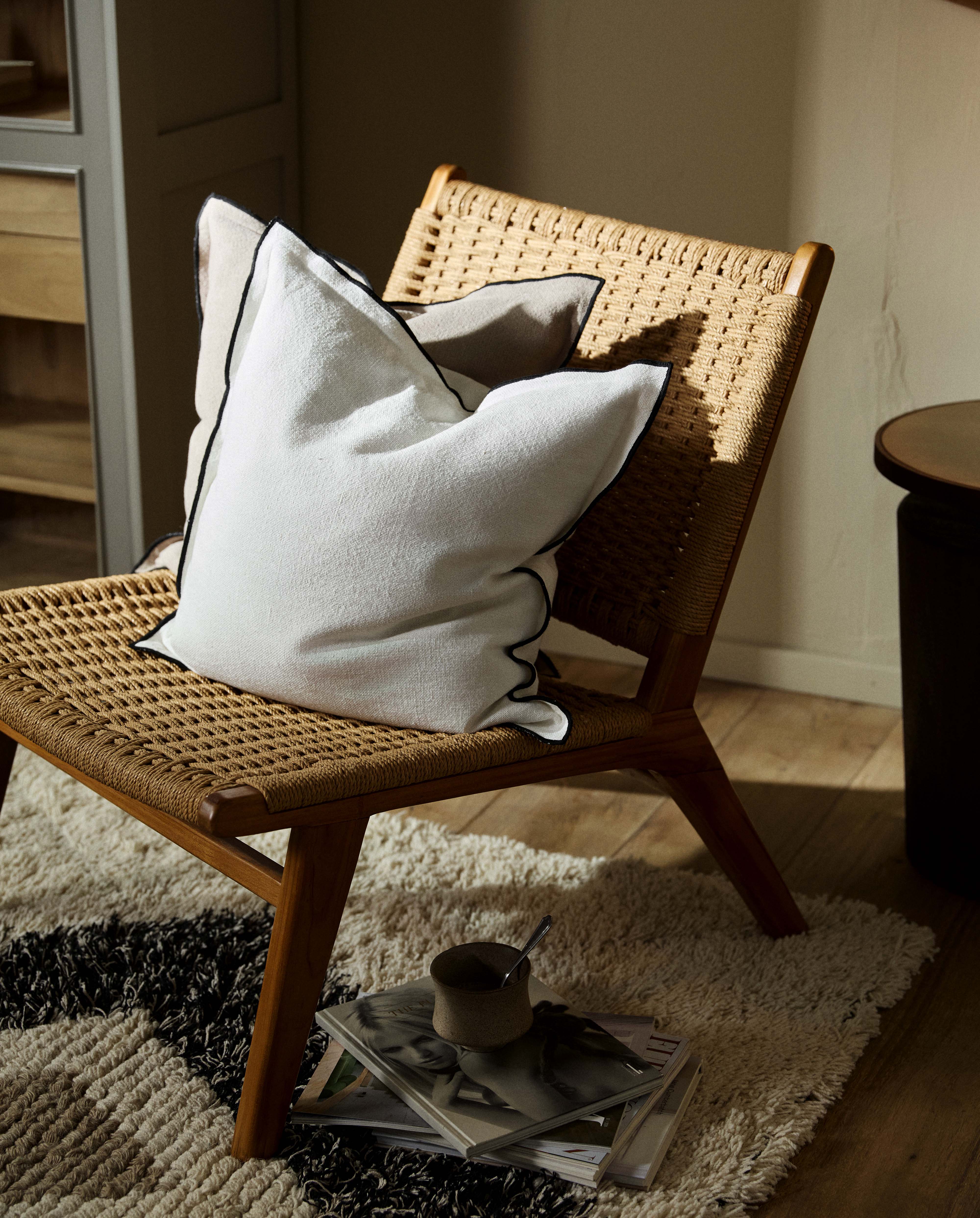 CLUB lounge chair, teak/weaving