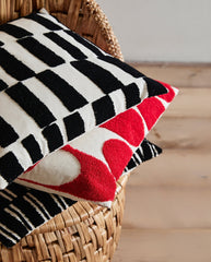 BEID cushion cover - ivory/red