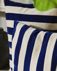 ALHENA cushion cover, 48x48 - ivory/blue