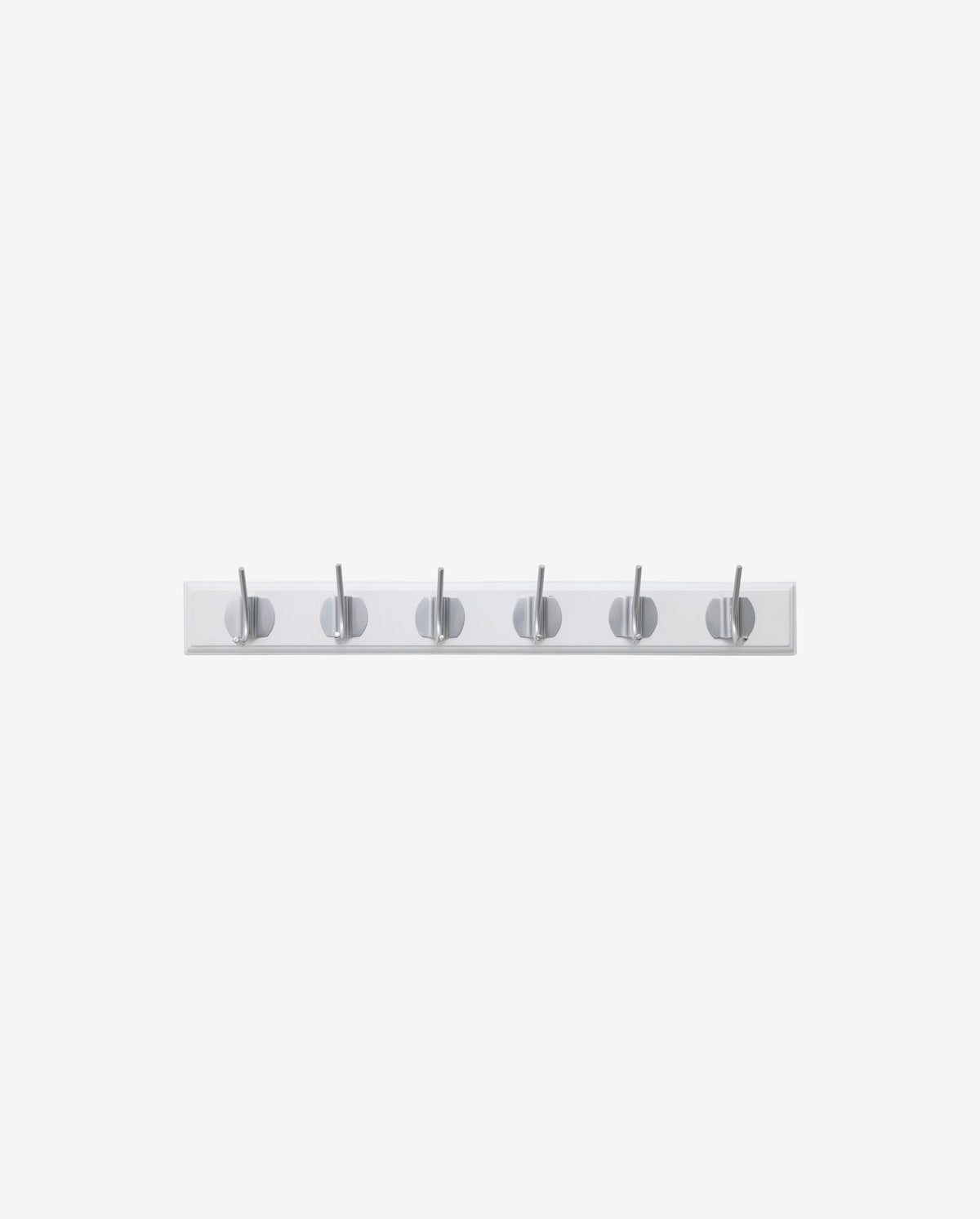 EDGY coat rack, 6 hooks - white w. chrome finish