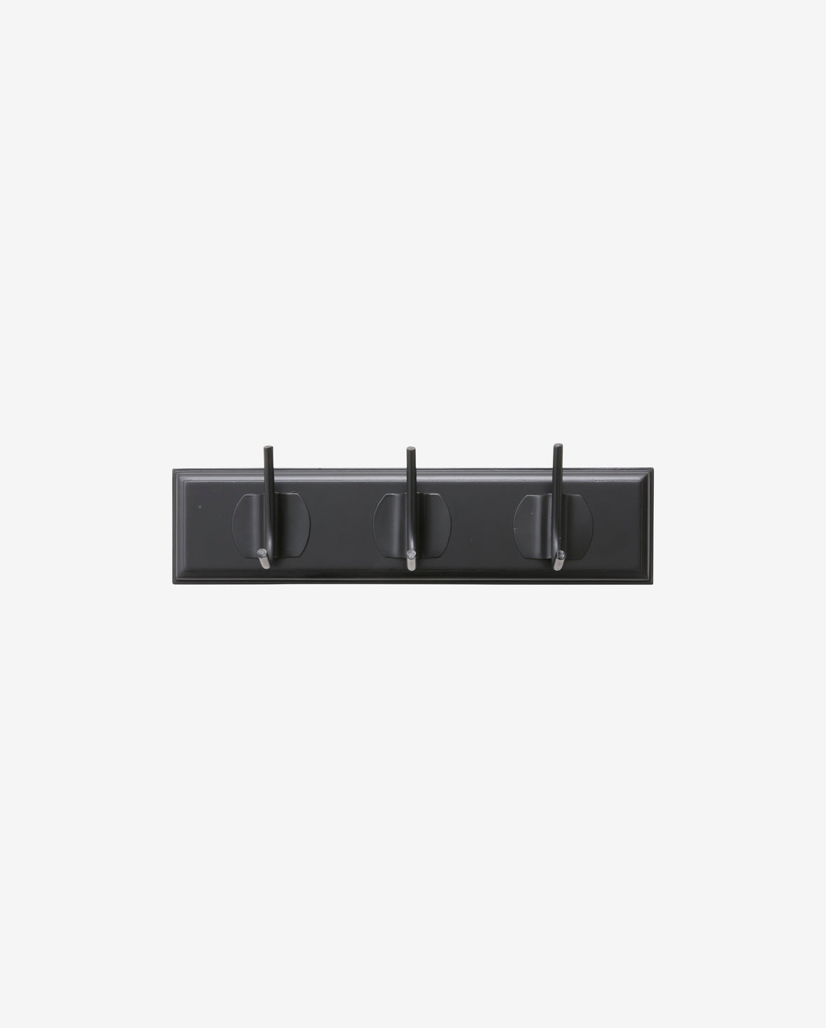 EDGY coat rack, 3 hooks - black w. black finish