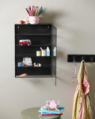 EDGY coat rack, 3 hooks - black w. black finish