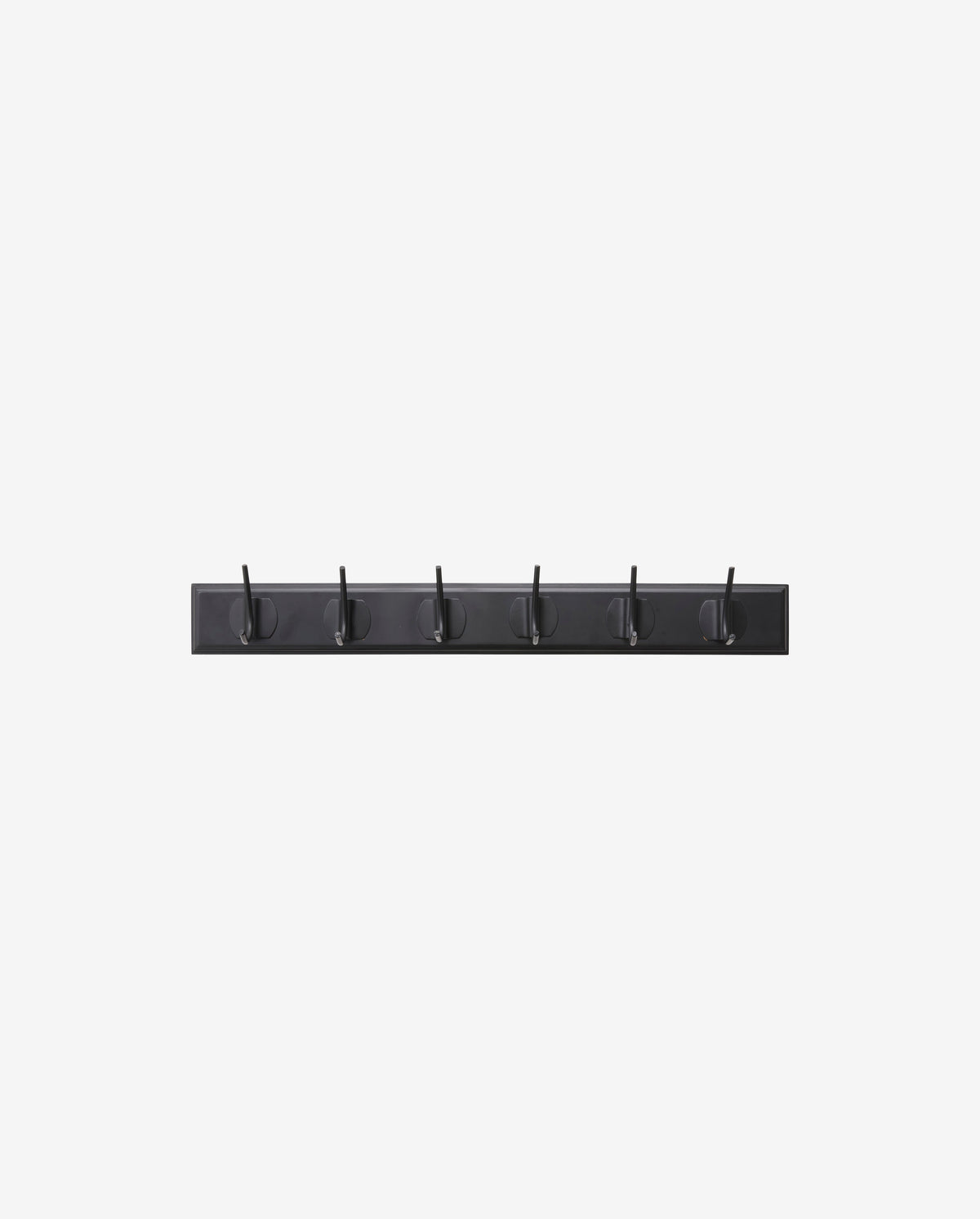 EDGY coat rack, 6 hooks - black w. black finish